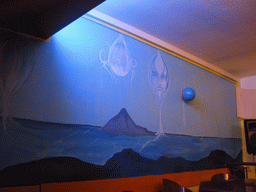 Wall painting at a bar in the city center