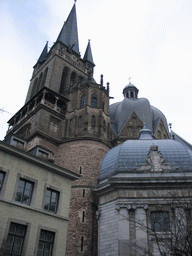 Southwest facade of the Aachen Cathedral, viewed from the Spitzgässchen street