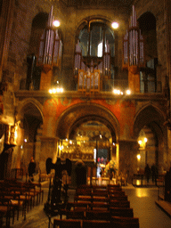 The nave, the organ and the Eagle`s Stand at the Aachen Cathedral