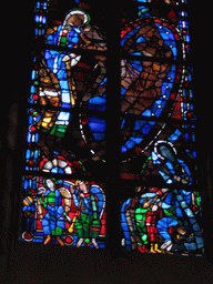 Stained glass window at the Aachen Cathedral
