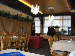 Interior of the restaurant of the Wilhelminatoren tower at Vaals