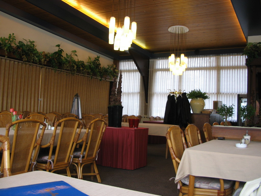 Interior of the restaurant of the Wilhelminatoren tower at Vaals