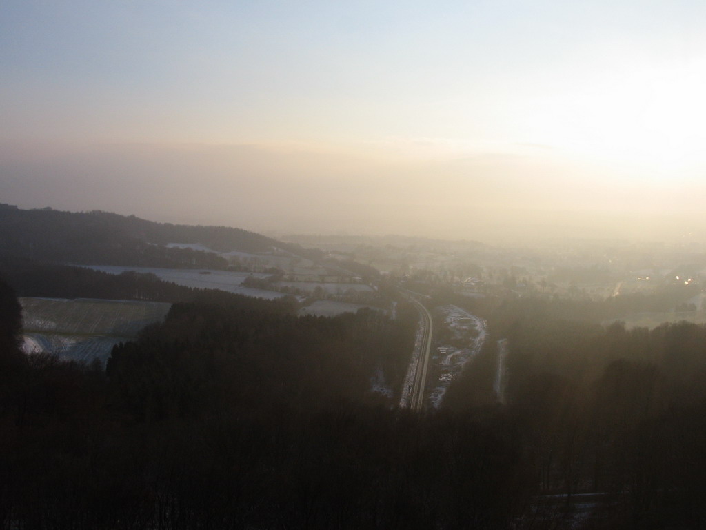 Railroad at the Belgian side, viewed from the viewing tower at the border triangle at Vaals