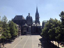 The Katschhof square and the Aachen Cathedral, viewed from the Ark Staircase from the Ground Floor to the First Floor of the City Hall