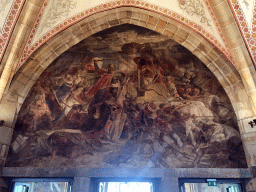 The fresco `Battle of Cordoba` by Alfred Rethel, in the Coronation Hall at the Second Floor of the City Hall