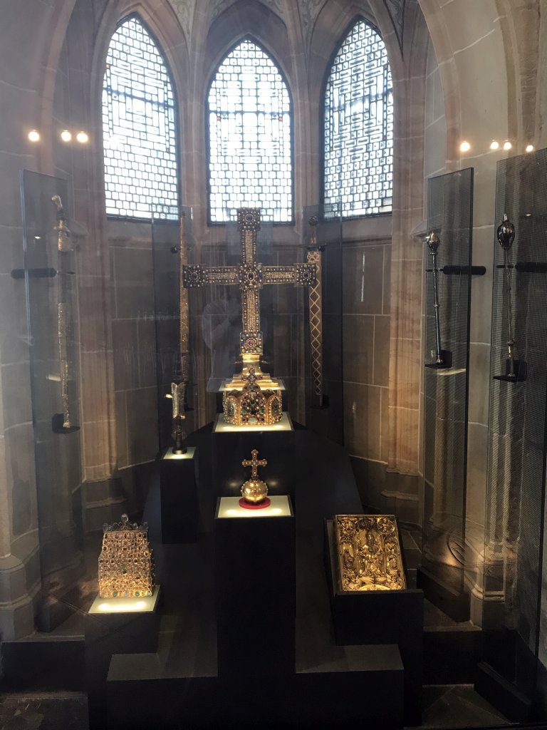 Cross and other relics at the east side of the Coronation Hall at the Second Floor of the City Hall