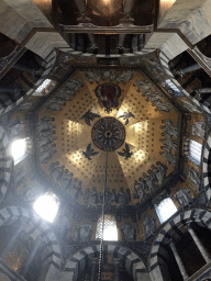 The ceiling of the Oktogon nave of the Aachen Cathedral