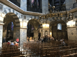 Oktogon nave and apse with the main altar at the Aachen Cathedral