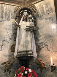 Statue `Our Dear Lady of Aachen` in the Oktogon nave of the Aachen Cathedral