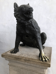 Statue `She-Wolf` in the entrance room of the Aachen Cathedral