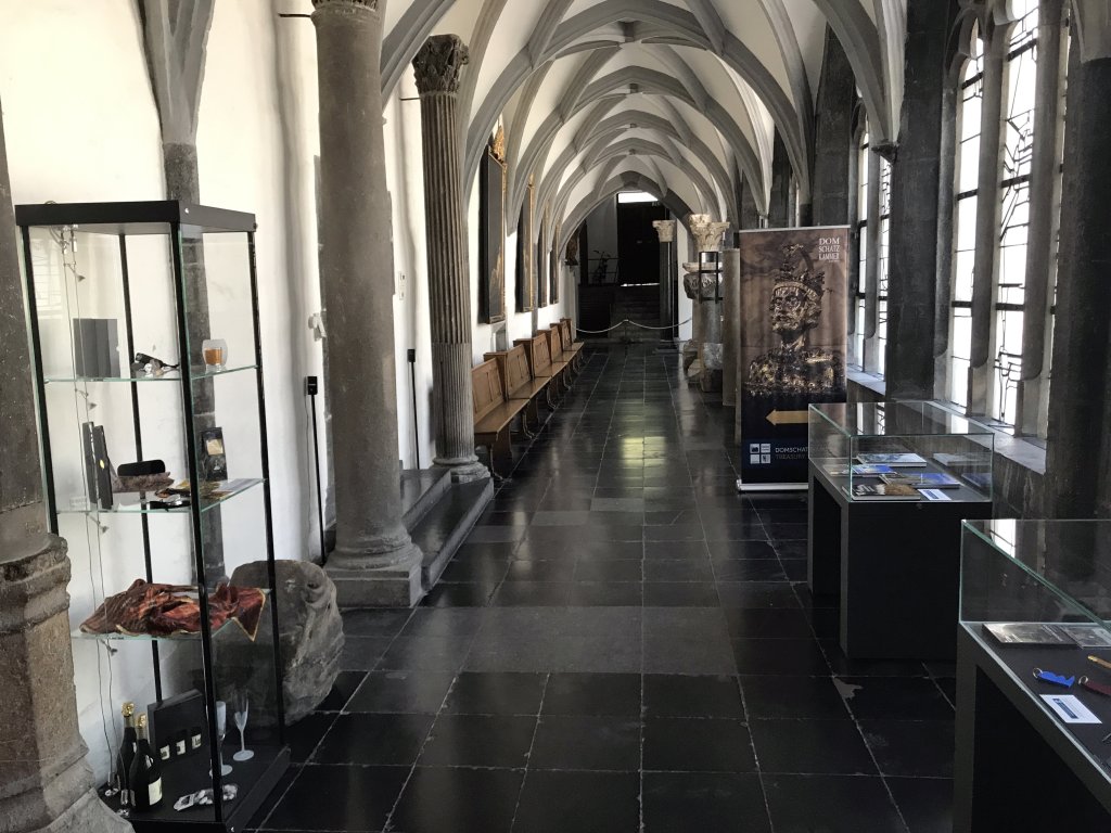 Hallway at the entrance to the Aachen Cathedral Treasury