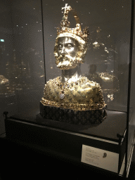 Right front of the Bust of Charlemagne at the Ground Floor of the Aachen Cathedral Treasury, with explanation
