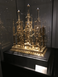 Three Towers Reliquary at the Ground Floor of the Aachen Cathedral Treasury, with explanation