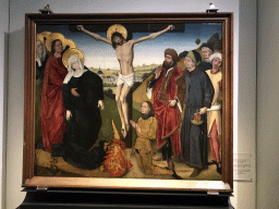 Altarpiece of crucifixion by the Master of the Legend of St. George, at the Ground Floor of the Aachen Cathedral Treasury