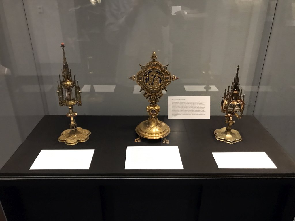 Reliquaries at the Ground Floor of the Aachen Cathedral Treasury