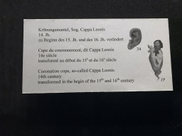 Explanation on the coronation cope, so-called Cappa Leonis, at the Lower Floor of the Aachen Cathedral Treasury