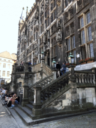 Staircase at the front of the City Hall at the Markt square