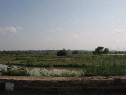 Countryside on the road from Jaipur to Agra