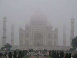 Front of the Taj Mahal, in the mist