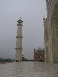 Minaret at right back side of Taj Mahal