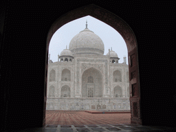 Taj Mahal from the mosque on the left side