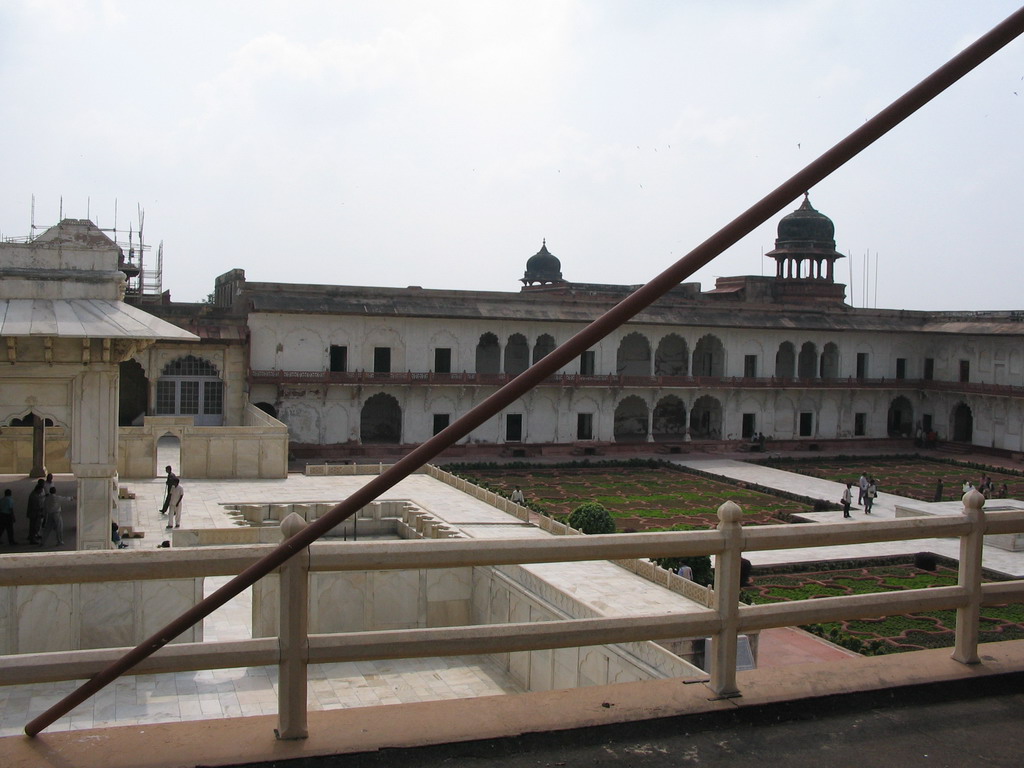 Gardens at the Khas Mahal palace at the Agra Fort
