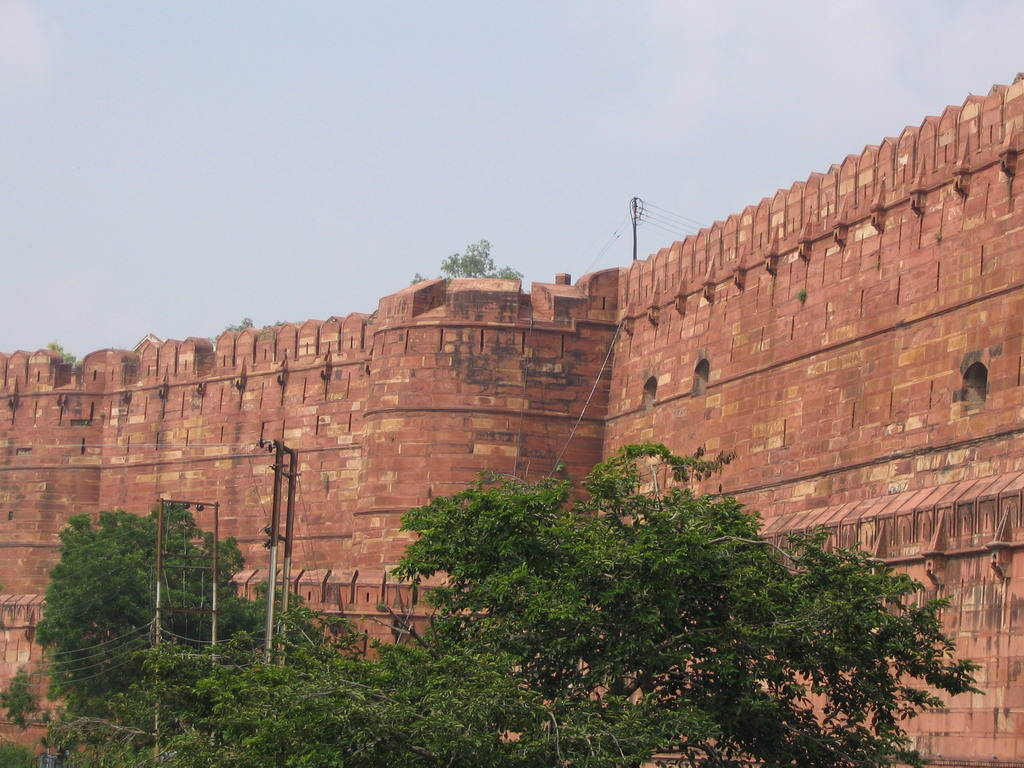 Front left walls of the Agra Fort