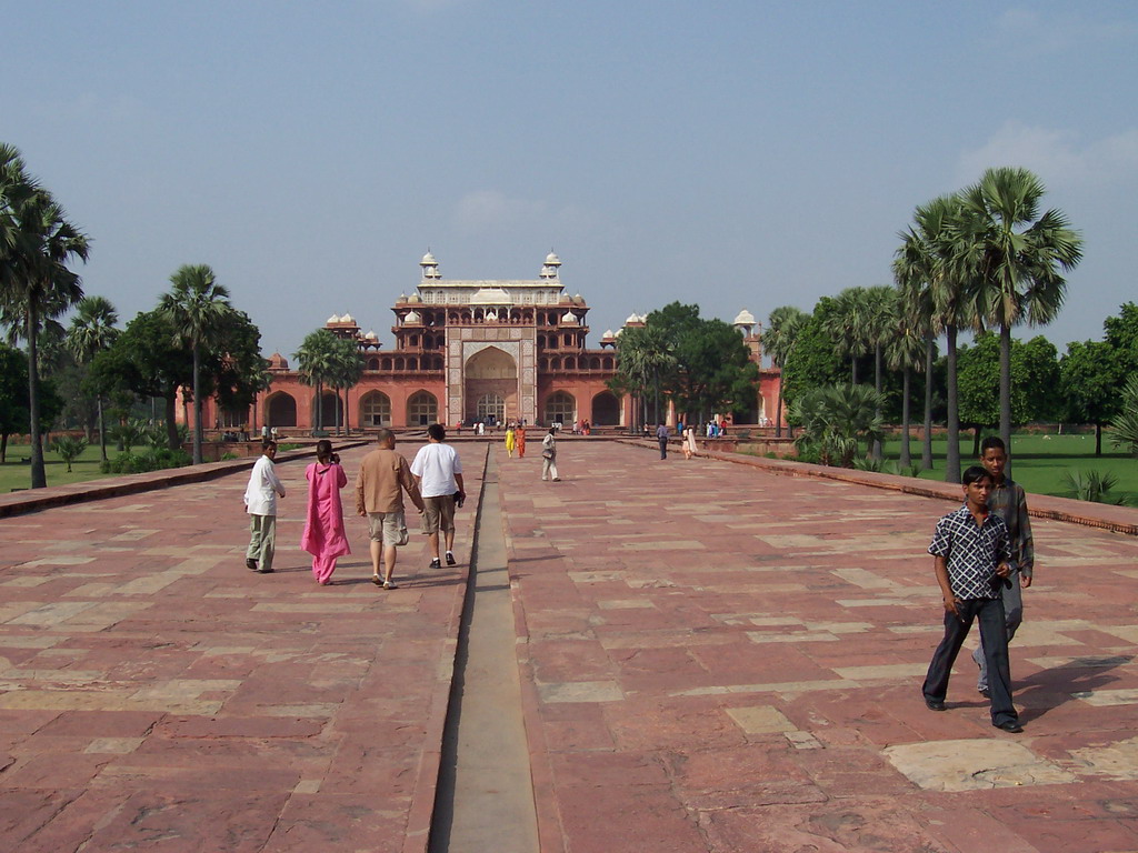 Front of Akbar`s Tomb at Sikandra