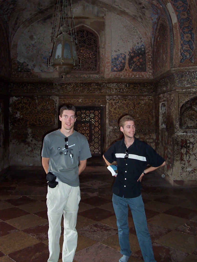 Tim and Rick in Akbar`s Tomb at Sikandra