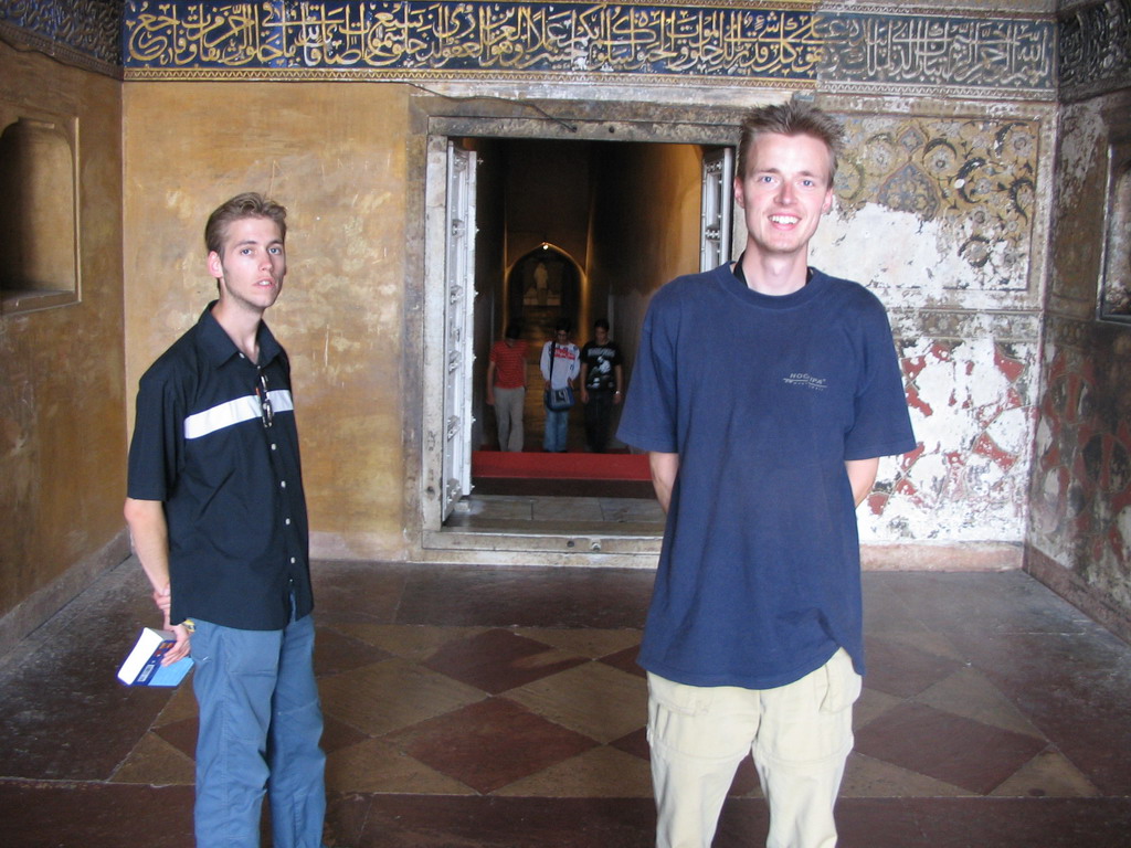 Rick and David in Akbar`s Tomb at Sikandra