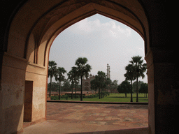 Entrance gate and gardens, viewed from Akbar`s Tomb at Sikandra