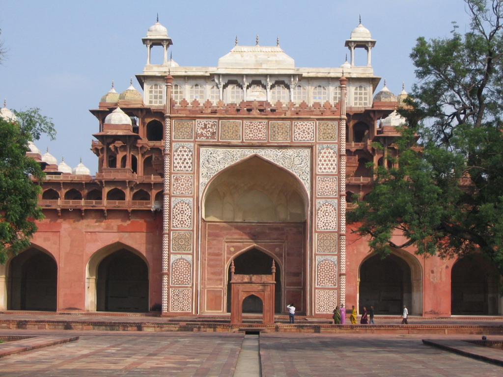 Front of Akbar`s Tomb at Sikandra