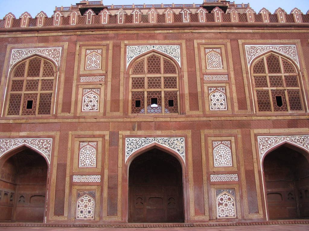 Facade of Akbar`s Tomb at Sikandra