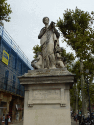 Statue at the northeast side of the Place de la Rotonde square at the start of the Cours Mirabeau street