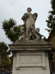 Statue at the southeast side of the Place de la Rotonde square at the start of the Cours Mirabeau street