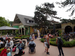 The Cuba Terrace and the front of the Casa Havana restaurant at the Vogelpark Avifauna zoo