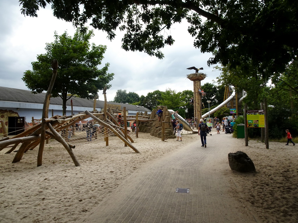 The main playground at the Vogelpark Avifauna zoo