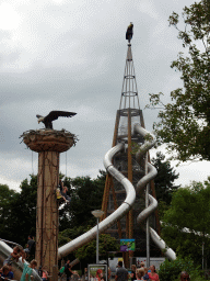 Towers at the main playground at the Vogelpark Avifauna zoo