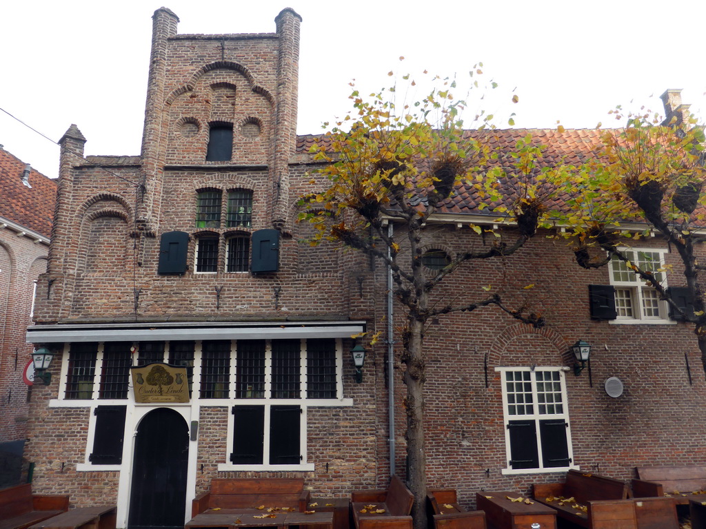 Front of Café Onder de Linde at the Groenmarkt square