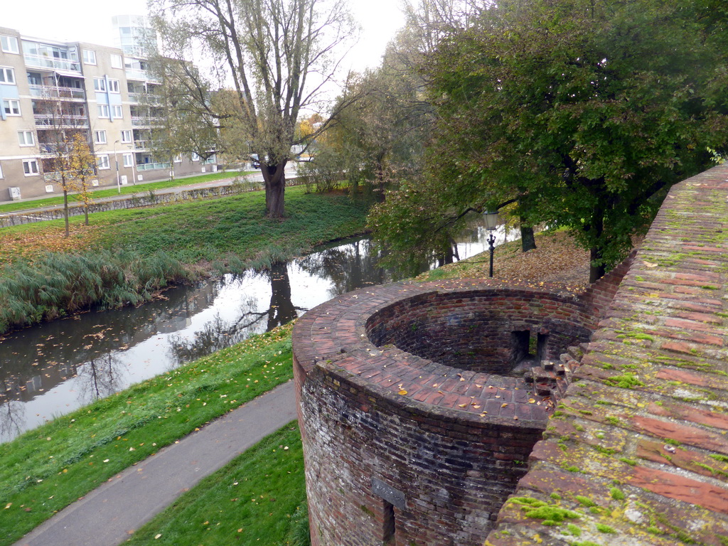 The Eem river, viewed from the city wall at the Plantsoen Noord path