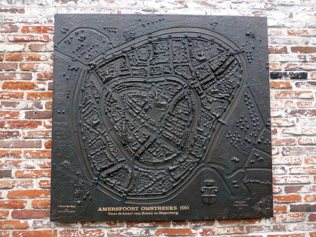 Relief map of the city from ca. 1580, at the Koppelpoort gate