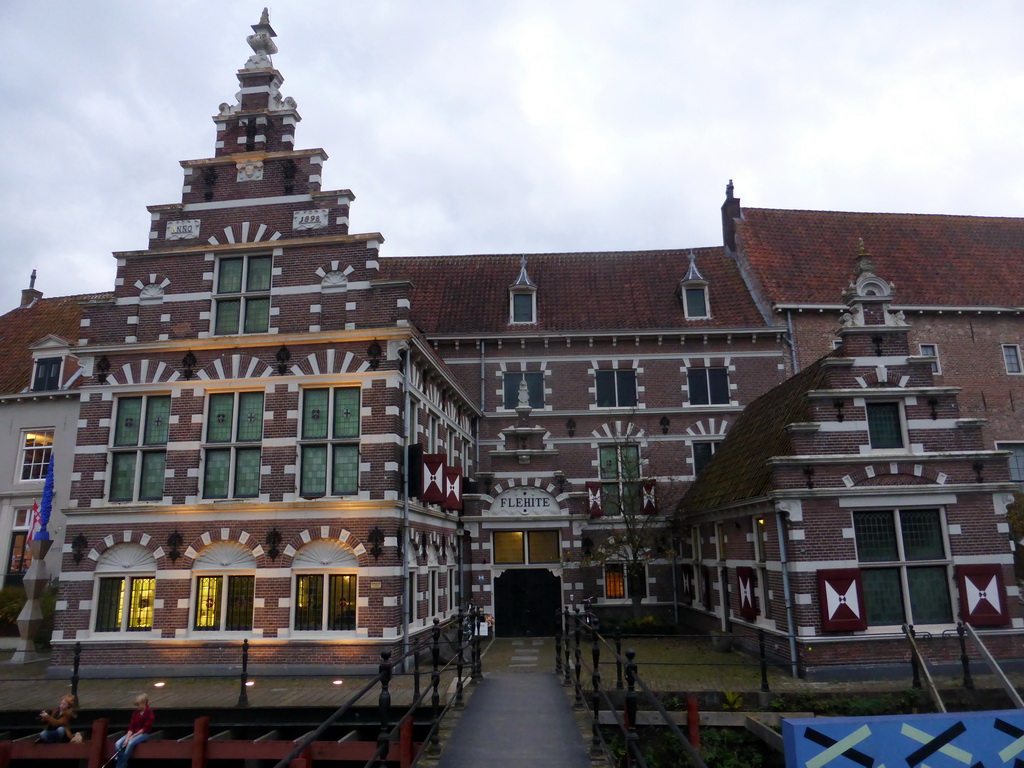 Front of the Museum Flehite at the Westsingel street, at sunset