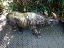 Rhinoceros statue at the DierenPark Amersfoort zoo