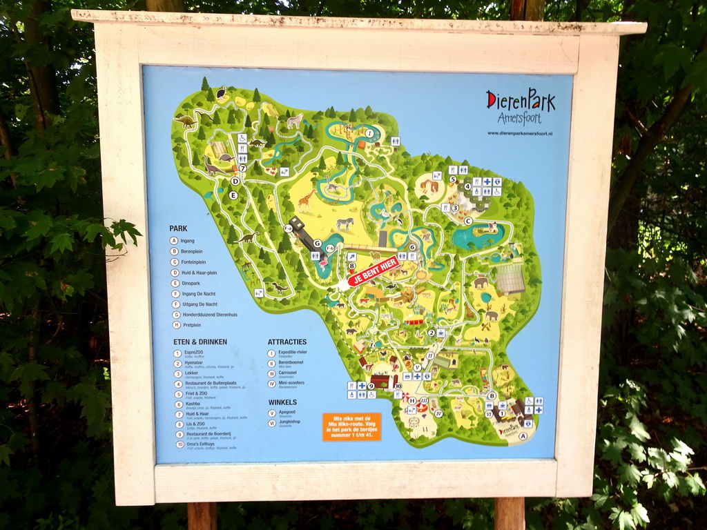 Map of the DierenPark Amersfoort zoo