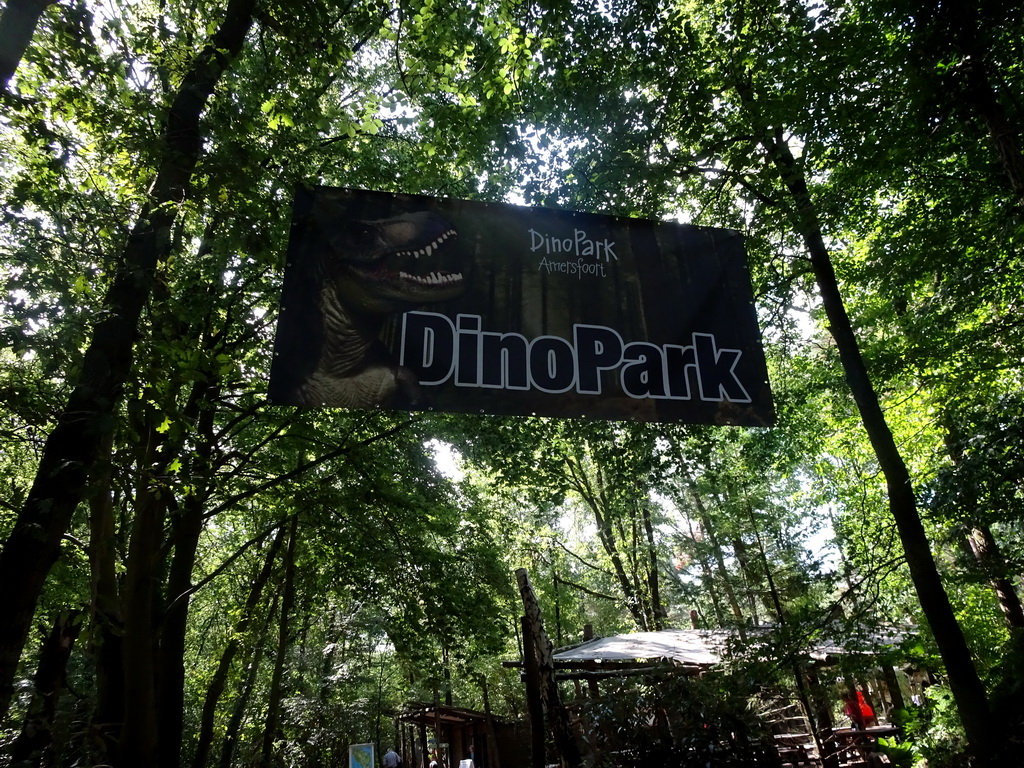 Banner at the entrance to the DinoPark at the DierenPark Amersfoort zoo