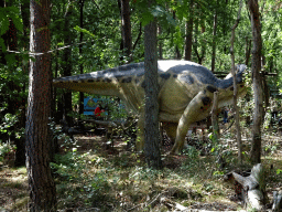 Dinosaur statues at the DinoPark at the DierenPark Amersfoort zoo