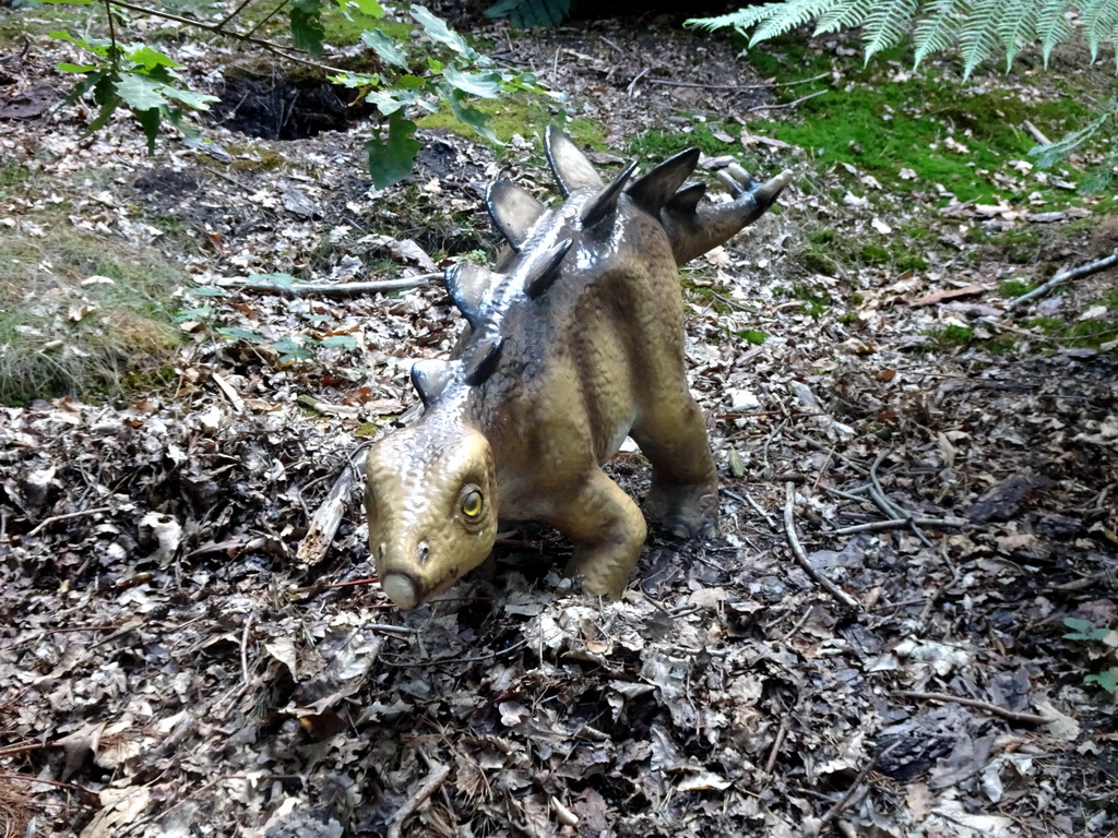 Stegosaurus statue at the DinoPark at the DierenPark Amersfoort zoo