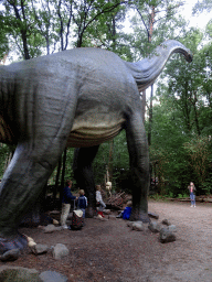 Brachiosaurus statue at the DinoPark at the DierenPark Amersfoort zoo