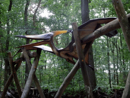 Pteranodon statue at the DinoPark at the DierenPark Amersfoort zoo