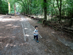 Max at the running track at the DinoPark at the DierenPark Amersfoort zoo